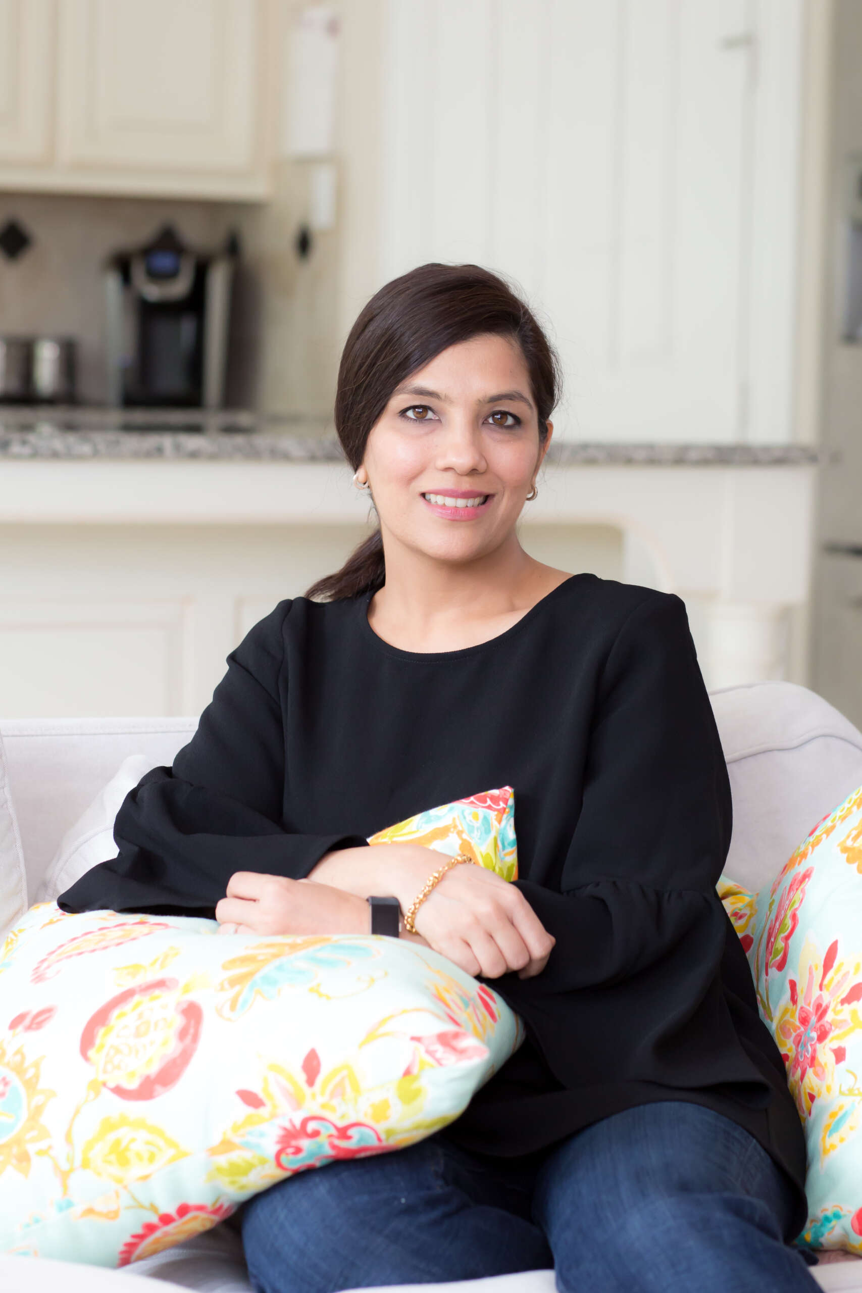 woman on couch