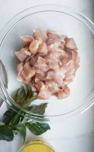 chicken thighs cut into bite sized pieces