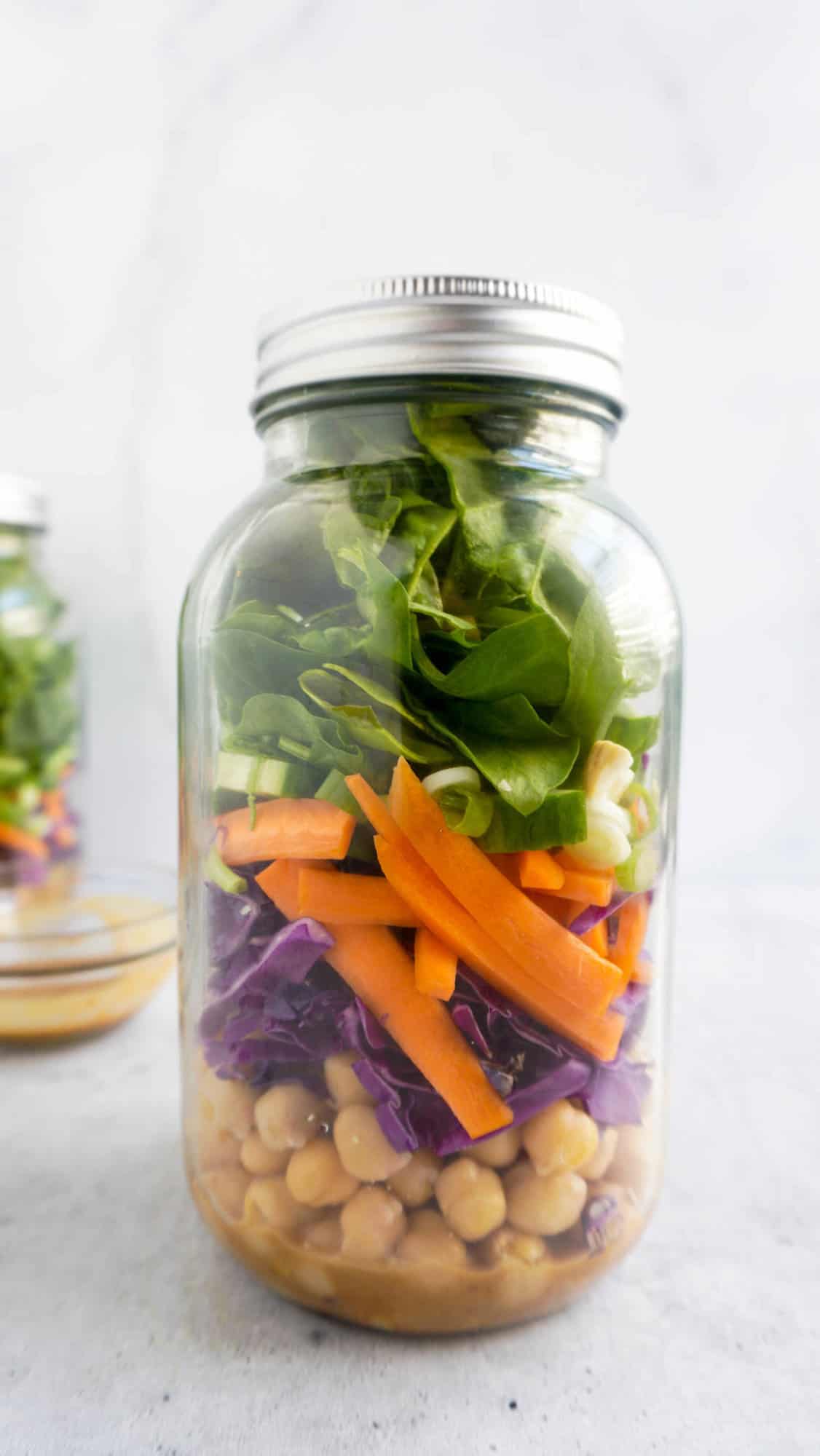 Rainbow Veggie Mason Jar Salad