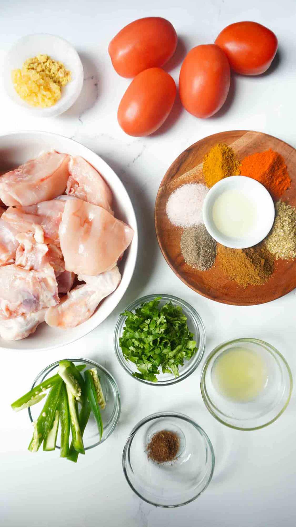 Ingredients for karahi Chicken