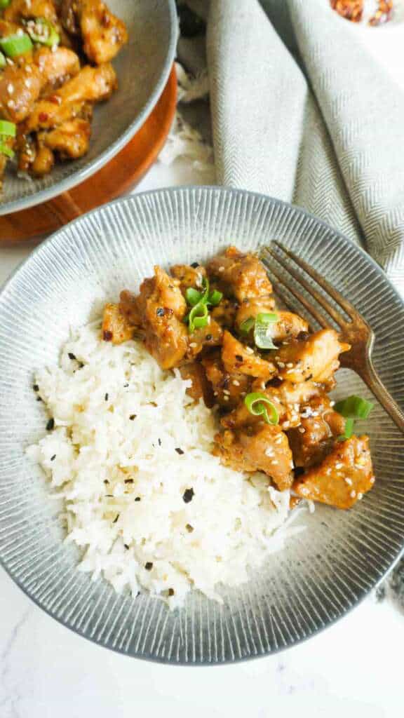 a chicken teriyaki rice bowl