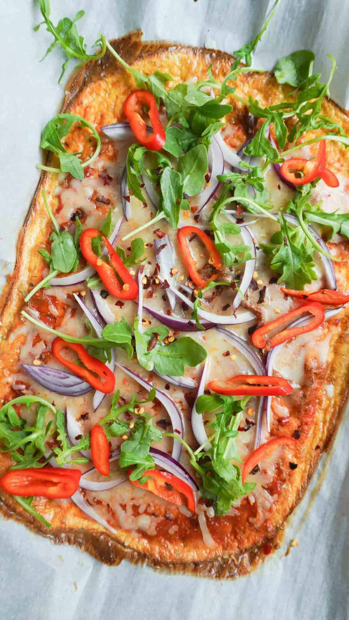 Viral cottage cheese flatbread pizza in sheet pan