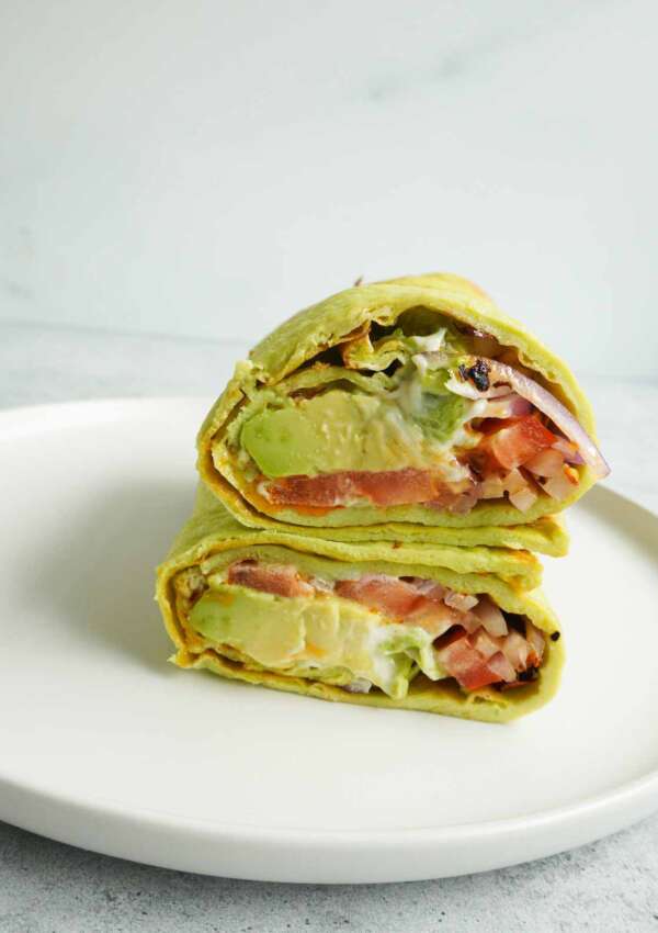 Avocado Cottage Cheese Wrap