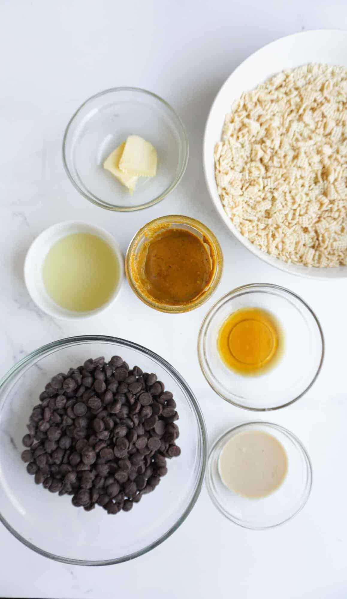 ingredients for gluten free Dubai Chocolate